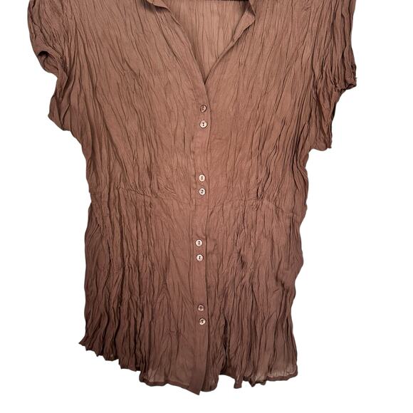 Allison Taylor Y2K 2000's Set of 2 Going Out Ruffle Tops Leopard Print Brown XL - Picture 11 of 15